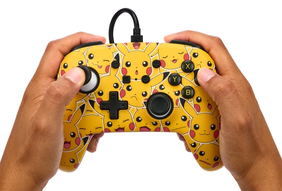 PowerA NSGP0083-01 accessoire de jeux vidéo Noir, Rouge, Jaune USB Manette de jeu Analogique Nintendo Switch