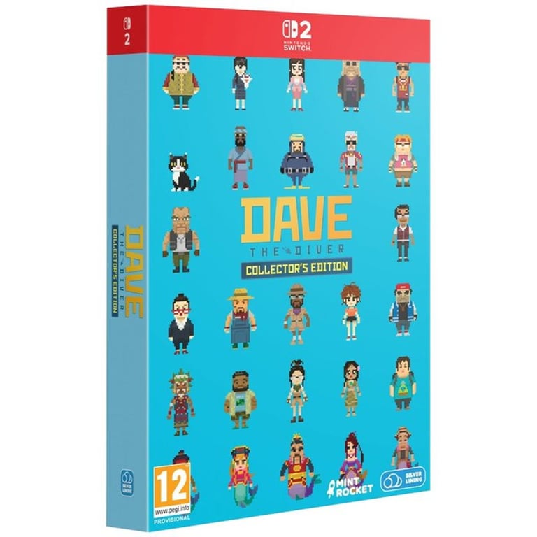 Jeu Nintendo Switch 2 Dave the Diver Édition Collector Just for Games Cartouche avec DLC bonus et bonus visuels - Neuf