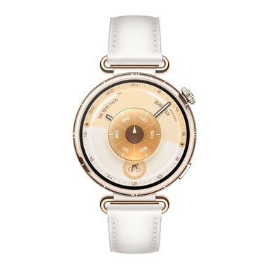 Reloj Inteligente Huawei Watch GT6 41mm Dorado con Correa de Cuero Compuesto Blanco