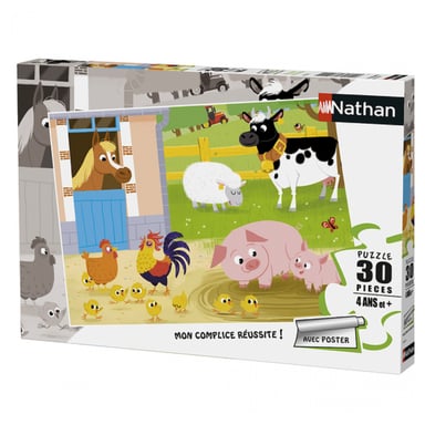 Puzzle Nathan 30 pièces Mes Amis de la Ferme - Éducatif et Amusant