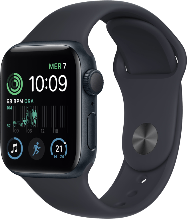 Apple Watch SE OLED 40 mm Noir GPS (satellite)
