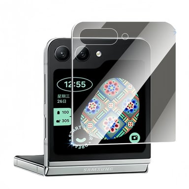Pellicola Protettiva in Vetro Temperato per Schermo Esterno Samsung Galaxy Z Flip6 (Copertura Completa, Trasparente, Anti-spia)