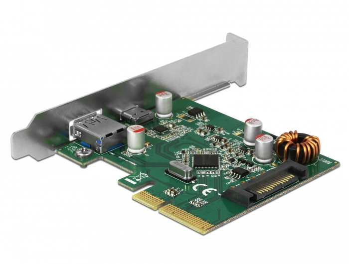 Delock - Carte adaptateur PCIe 3.0 x4 - 2 ports USB 3.1 Gen 2 - Profil bas - Image 4