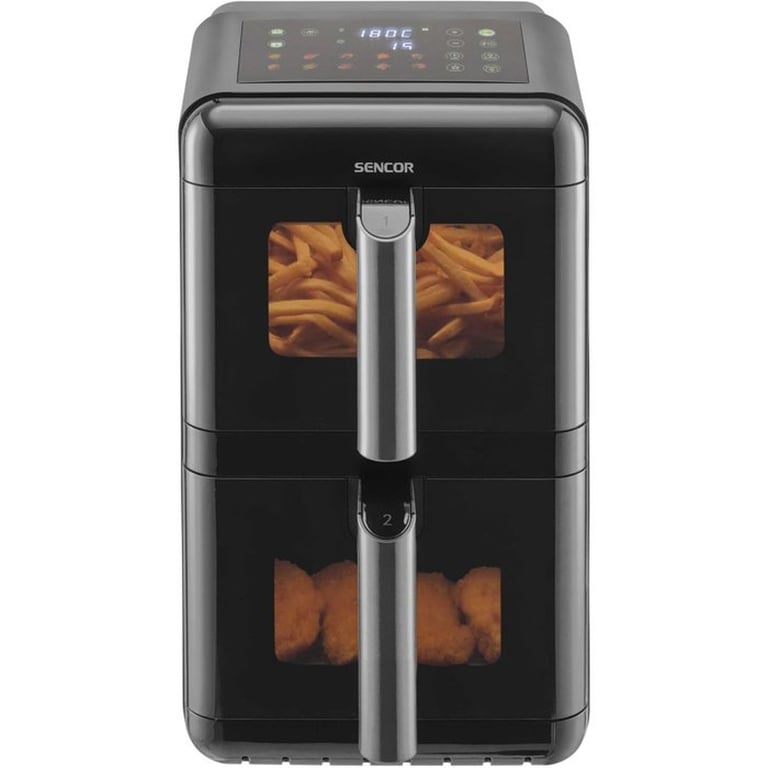 Friteuse à air chaud double panier Sencor SFR 1250BK Fonction SyncFinish Sans huile 10 programmes 116 - vue 3