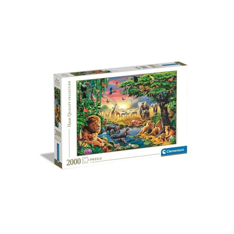 Puzzle 2000 pièces CLEMENTONI High Quality The African Gathering 97,5 x 66,8 cm Multicolore - Neuf