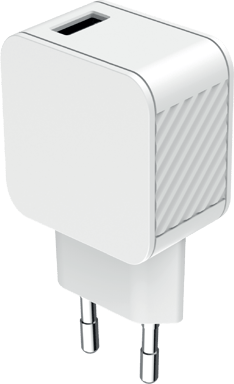 Chargeur maison 2.4A IC Smart Blanc - 100% Plastique recyclé Bigben