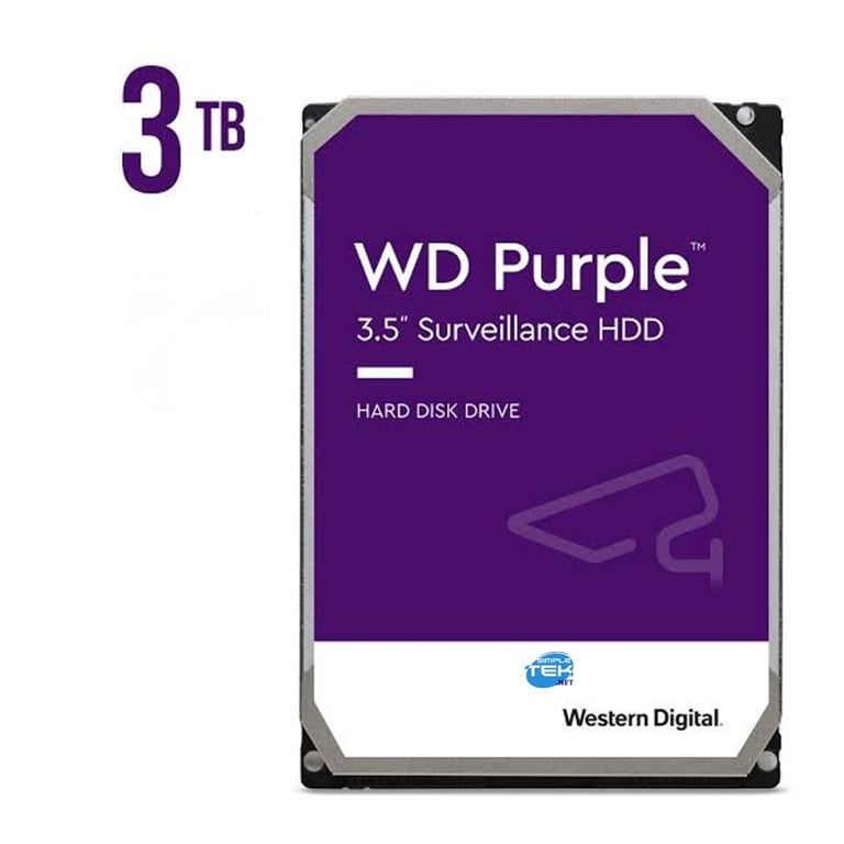 WD Disque dur Surveillance 3 To interne 3.5 SATA 6Gb/ mémoire tampon : 128 Mo - vue 2