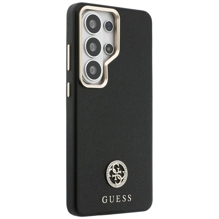 Guess Coque Rhinestone Round Logo MagSafe pour Samsung Galaxy S26 Ultra Noir - vue 4