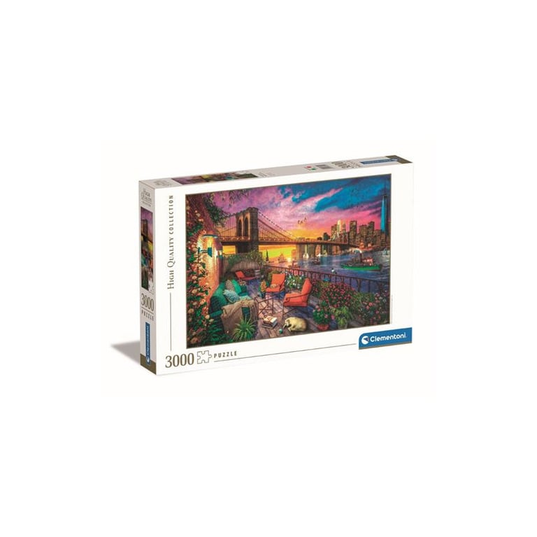 Puzzle 3000 pièces : Coucher de soleil sur le balcon de Manhattan Clementoni Puzzles - vue 4