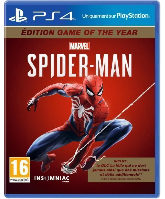 Marvels Spider-Man Game Of The Year Jeu PS4