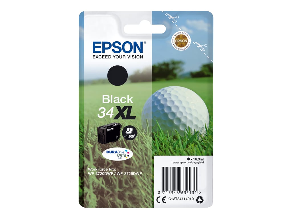 Ink/34XL Golf Ball 16.3ml BK - Neuf