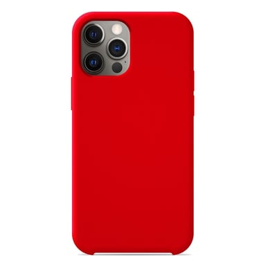 Coque silicone unie compatible Soft Touch Rouge Apple iPhone 12 Pro