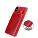 Coque pour Apple iPhone X / XS en ROUGE MERISIER Housse de protection Étui en silicone TPU et revêtement en similicuir, avec compartiment et emplacements pour cartes amovibles