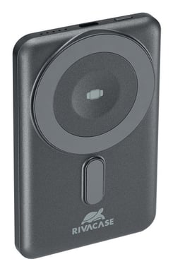 Rivacase VA2607 batería externa Polímero de litio 5000 mAh Cargador inalámbrico Negro, Gris