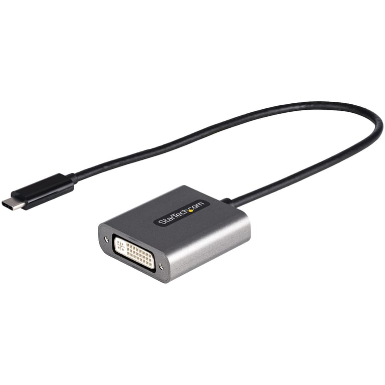 StarTech.com Adaptateur USB C vers DVI Adaptateur Dongle USB C vers DVI D 1920x1200p USB Type C vers ÉcransAffichages DVI Convertisseur Graphique Compatible Thunderbolt 3 Câble Intégré 30cm Neuf
