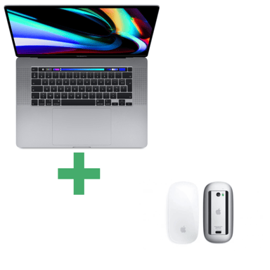 MacBook Pro Core i9 (2019) 16', 2.3 Ghz 1000 Go 16 Go Intel UHD Graphics 630 and AMD Radeon Pro 5500M, Gris sidéral - AZERTY - Magic mouse 1 Blanche