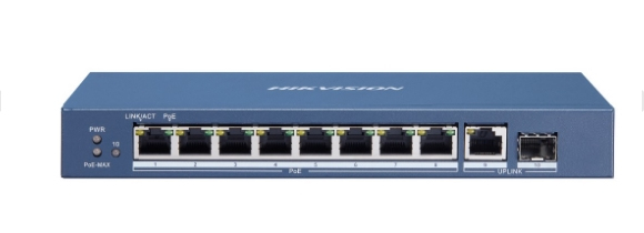 Hikvision DS-3E0510P-E/M switch No administrado L2 Gigabit Ethernet (10/100/1000) Energía sobre Ethernet (PoE) Azul
