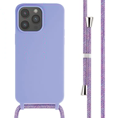 imoshion Coque en silicone avec cordon pour Apple iPhone 15 Pro Max - Violet