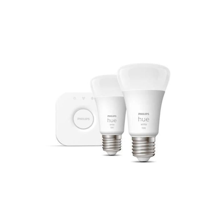 Ampoules connectées Philips Hue Kit de démarrage ampoule connectée 9.5 Watt E27 x2 + Philips Hue Bridge - vue 6