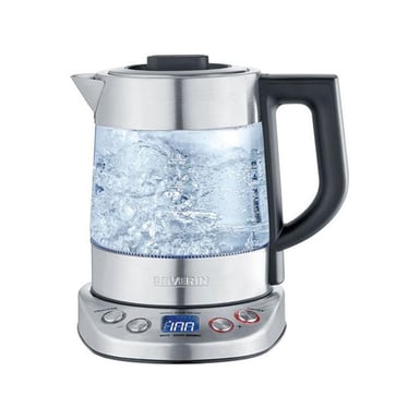 BOLLITORE IN VETRO 1L 3000W TH° 400 A 100°C INOX NERO SEVERIN - 3473