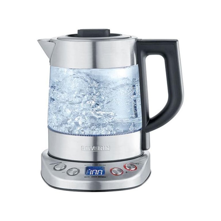 BOUILLOIRE VERRE 1L 3000W TH° 400 A 100°C INOX NOIR SEVERIN - 3473 - Neuf