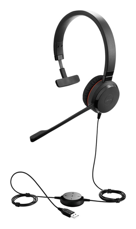Jabra Evolve 30 II Casque Avec fil Arceau Bureau/Centre d'appels USB Type-C / USB Type-A Noir - Neuf
