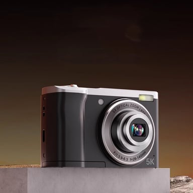 Caméra numérique 5K avec zoom optique 5X et stabilisation anti-tremblement