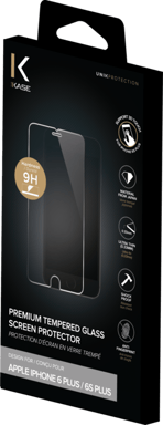 Protezione dello schermo in vetro temperato premium per Apple iPhone 6 Plus/6s Plus, trasparente