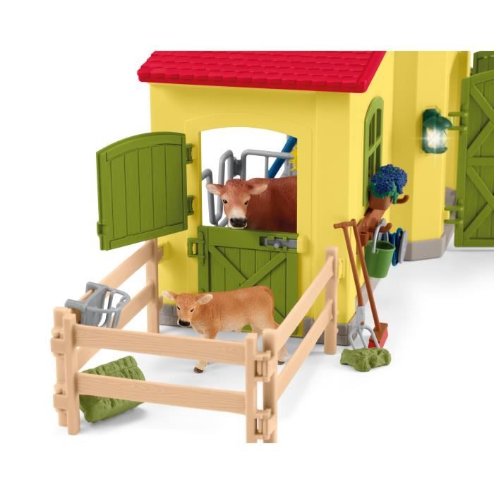 Ensemble de Figurines Animaux de la Ferme avec Accessoires Coffret Ferme éducative de 92 Pièces avec Vache Cheval Cochon et - vue 5