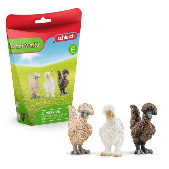 Coffret de Figurines Poules - Ferme Jouet et Grange de 3 Pieces avec Figurines Poules, Pour Garçons et Filles - Jouet 3 ans - - Neuf