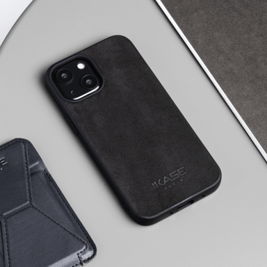 Cover in pelle scamosciata Alcantara per Apple iPhone 13 mini, nero notte