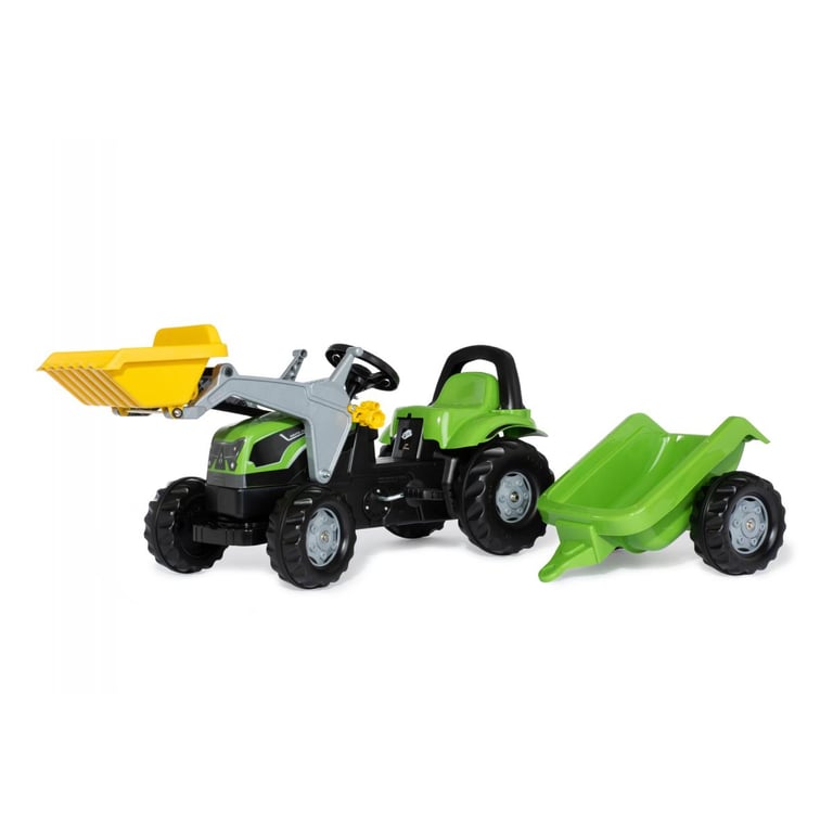 Tracteur à Pédales Rolly Toys avec Remorque RollyKid Deutz Fahr 5115 G TB pour Enfants Neuf