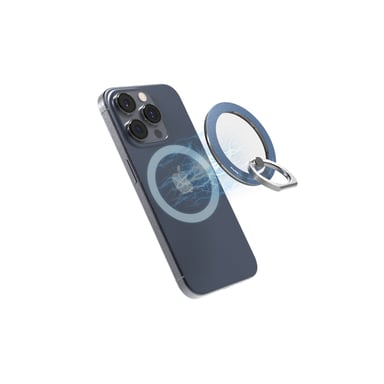 iRing Support magnétique pour téléphone - MagSafe - iPhone - Bleu acier