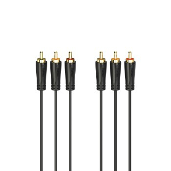 Hama 00205151 cavo audio 3 m 3 x RCA Nero