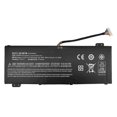 Batterie pour ordinateur portable Acer Nitro 5 An515-54 An515-55 Aspire A715-74G prédateur Triton 300 Pt315-51 Ap18E7M
