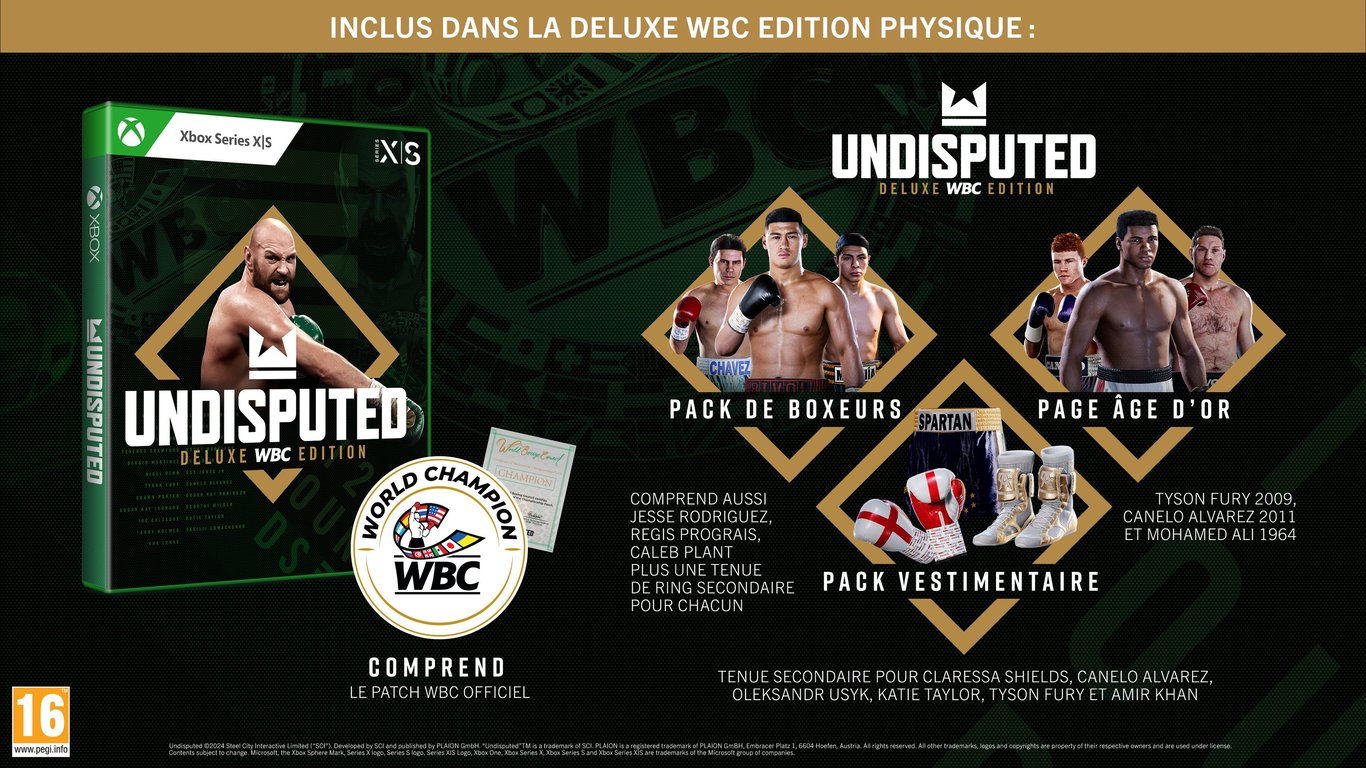 Jeu DEEP Undisputed Deluxe WBC Edition Xbox Series X Édition Deluxe Version France - vue 3