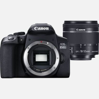 Canon EOS 850D Juego de cámara SLR 24,1 MP CMOS 6000 x 4000 Pixeles Negro