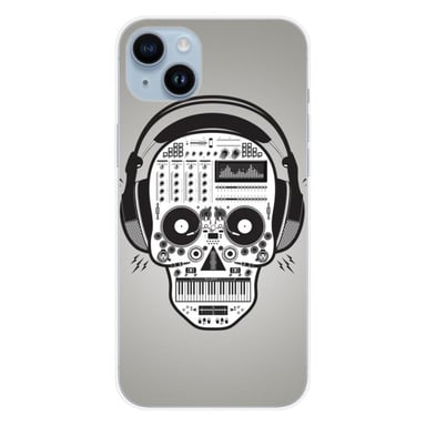 Coque en silicone - Compatible Apple iPhone 15 Plus - design skull music