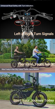 Dirt Bike elettrica PIXAR SuperV per adulti con motore da 500 W e batteria da 48 V e 30 Ah