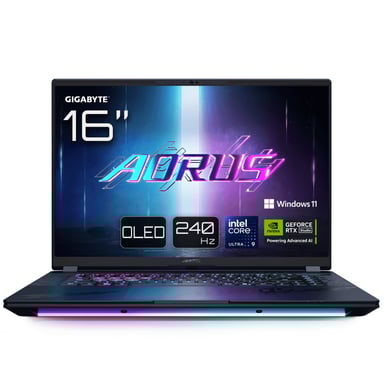 GIGABYTE AORUS MASTER 16 BXH Ordinateur Portable Gaming - 16,0“, 240Hz OLED, Intel Core 275HX, NVIDIA RTX 5070 Ti GPU, 32Go DDR5 5600MHz, 1 x Gen4 1To SSD, Windows 11 Pro, Garantie 2 ans, AORUS MASTER 16 BXHC4FRE64SP