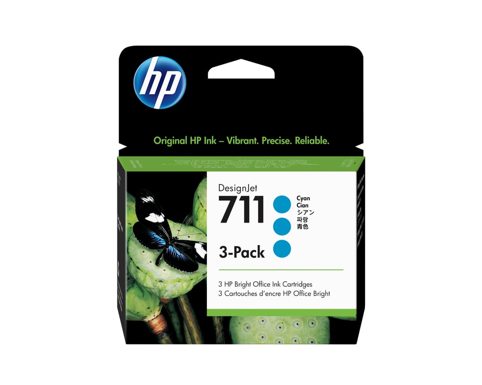 Cartouche d'encre originale HP 711 Cyan - Neuf