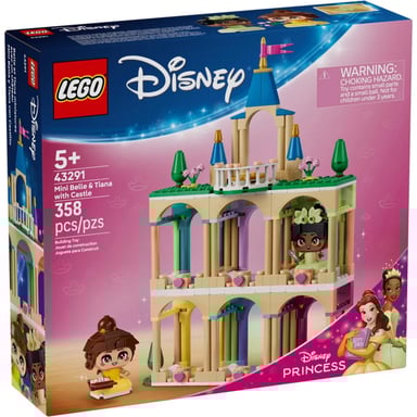 LEGO Disney Princess 43291 Miniature di Belle e Tiana con un castello