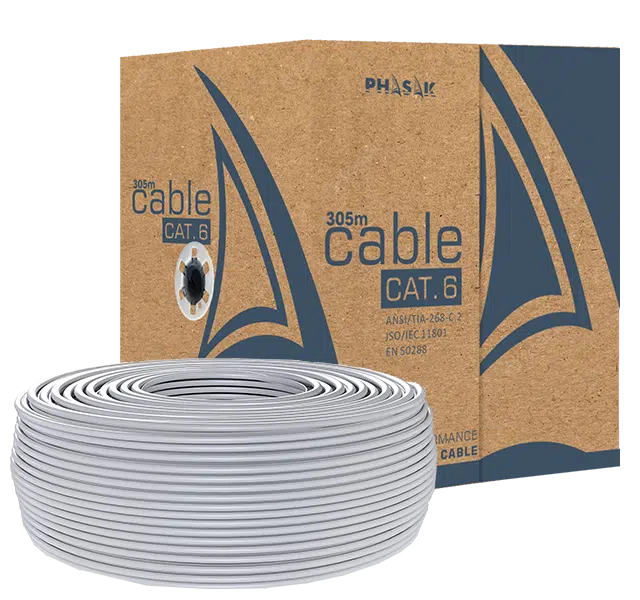 Phasak PHR 6302 câble de réseau Gris 305 m Cat6 U/UTP (UTP)