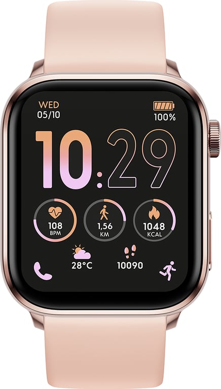 Montre connectée ICE SMART 3.0 Rectangulaire avec Bracelet Silicone Rose gold / Nude Ice Watch - Neuf