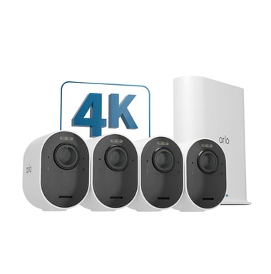 Arlo Ultra 2 Caméra de Surveillance extérieure, pack de 4 blanc