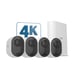 Arlo Ultra 2 Caméra de Surveillance extérieure, pack de 4 blanc