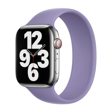 Bracelet Boucle unique en Silicone pour Apple Watch | 44/45/46/49 mm - Taille 7 - English Lavender