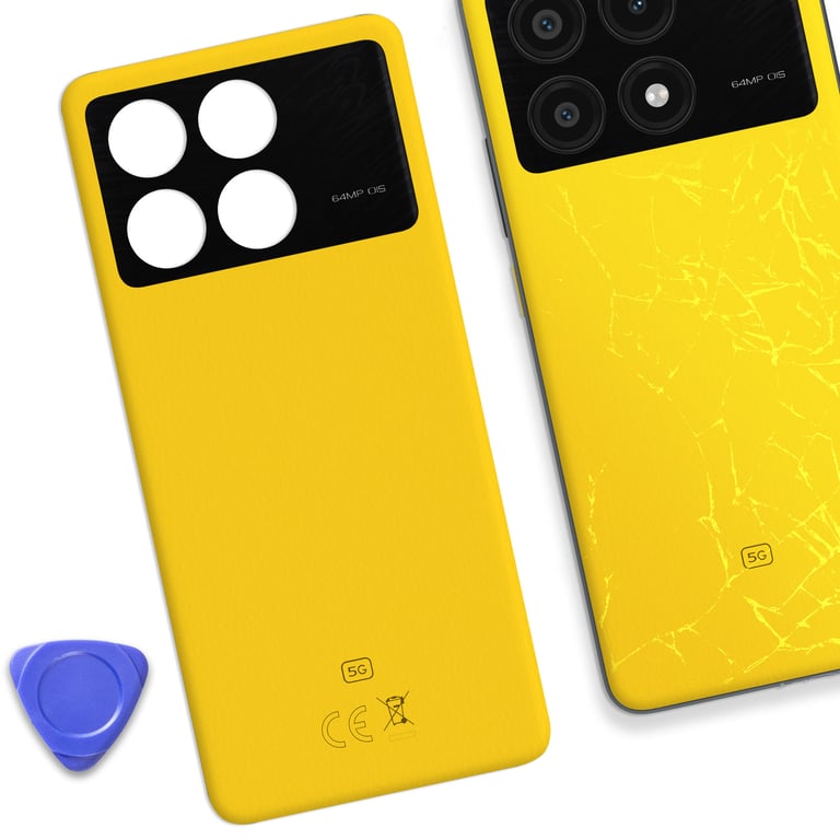 Cache batterie pour Xiaomi Poco X6 Pro Original Service Pack Jaune Neuf - vue 2