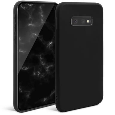 Moozy Minimalist Series Coque en silicone pour Samsung S10e, noir - Finition mate fine et souple en TPU