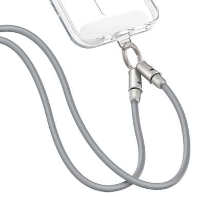 Tour de Cou 2 en 1 avec Câble USB-C vers Lightning Longueur 1.2m Gris